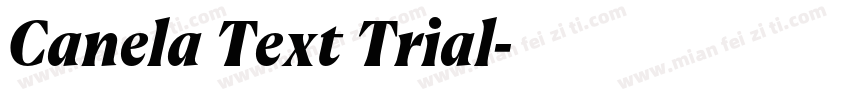 Canela Text Trial字体转换